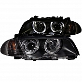 ANZO USA Headlight Assembly&nbsp;Trapezoid&nbsp;Projector Beam&nbsp;Set Of 2 - 121261