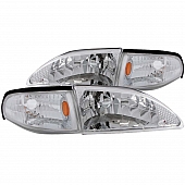 ANZO USA Headlight Assembly&nbsp;Trapezoid&nbsp;Standard Beam&nbsp;Set Of 2 - 121262