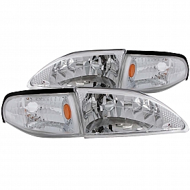 ANZO USA Headlight Assembly&nbsp;Trapezoid&nbsp;Standard Beam&nbsp;Set Of 2 - 121262