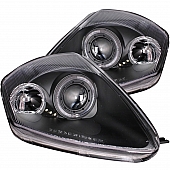 ANZO USA Headlight Assembly&nbsp;Trapezoid&nbsp;Projector Beam With Halo&nbsp;Set Of 2 - 121332