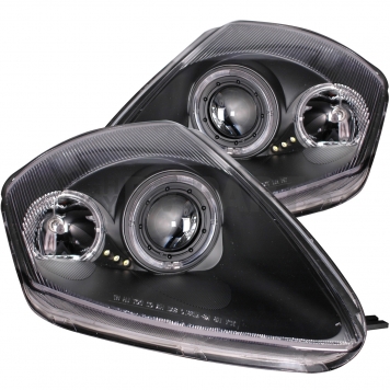 ANZO USA Headlight Assembly Trapezoid Projector Beam With Halo Set Of 2 - 121332