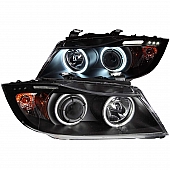 ANZO USA Headlight Assembly&nbsp;Trapezoid&nbsp;Projector Beam&nbsp;Set Of 2 - 121335