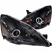 ANZO USA Headlight Assembly&nbsp;Triangle&nbsp;Projector Beam With Halo&nbsp;Set Of 2 - 121337