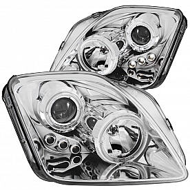 ANZO USA Headlight Assembly&nbsp;Trapezoid&nbsp;Projector Beam&nbsp;Set Of 2 - 121342