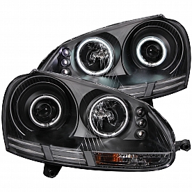 ANZO USA Headlight Assembly&nbsp;Trapezoid&nbsp;Projector Beam&nbsp;Set Of 2 - 121345