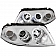 ANZO USA Headlight Assembly Trapezoid Projector Beam With Halo Set Of 2 - 121358