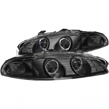 ANZO USA Headlight Assembly Oval Projector Beam With Double Halo Set Of 2 - 121365