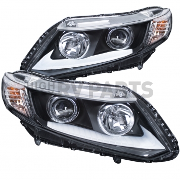 ANZO USA Headlight Assembly Trapezoid Projector Beam With U-Bar Set Of 2 - 121478