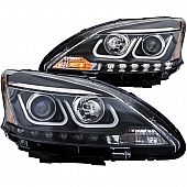 ANZO USA Headlight Assembly&nbsp;Trapezoid&nbsp;Projector Beam With U-Bar&nbsp;Set Of 2 - 121487