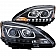 ANZO USA Headlight Assembly Trapezoid Projector Beam With U-Bar Set Of 2 - 121487