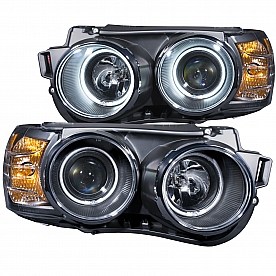ANZO USA Headlight Assembly&nbsp;Rectangular&nbsp;Projector Beam&nbsp;Set Of 2 - 121488