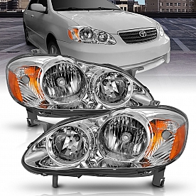 ANZO USA Headlight Assembly&nbsp;Rectangular&nbsp;Crystal Headlights With Turn Signal&nbsp;Set Of 2 - 121540