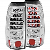 ANZO USA Tail Light Assembly LED&nbsp;Rectangular&nbsp;Clear&nbsp;Set Of 2 - 311011