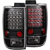 ANZO USA Tail Light Assembly LED&nbsp;Rectangular&nbsp;Clear&nbsp;Set Of 2 - 311021
