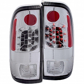 ANZO USA Tail Light Assembly LED&nbsp;Rectangular&nbsp;Clear&nbsp;Set Of 2 - 311026
