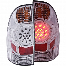 ANZO USA Tail Light Assembly LED&nbsp;Rectangular&nbsp;Clear&nbsp;Set Of 2 - 311041