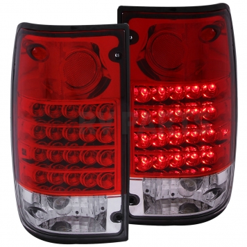 ANZO USA Tail Light Assembly LED Rectangular Clear/ Red Set Of 2 - 311043