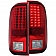 ANZO USA Tail Light Assembly LED Rectangular Clear/ Red Set Of 2 - 311050