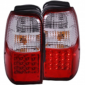 ANZO USA Tail Light Assembly LED&nbsp;Rectangular&nbsp;Clear/ Red&nbsp;Set Of 2 - 311070