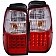 ANZO USA Tail Light Assembly LED Rectangular Clear/ Red Set Of 2 - 311070