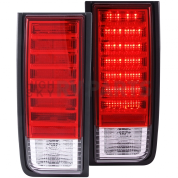 ANZO USA Tail Light Assembly LED Rectangular Clear/ Red Set Of 2 - 311068