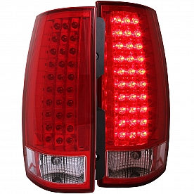 ANZO USA Tail Light Assembly LED&nbsp;Rectangular&nbsp;Clear/ Red&nbsp;Set Of 2 - 311082