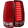 ANZO USA Tail Light Assembly LED Rectangular Clear/ Red Set Of 2 - 311082