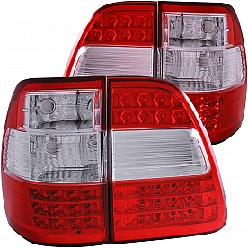 ANZO USA Tail Light Assembly LED&nbsp;Stock&nbsp;Clear/ Red&nbsp;Set Of 2 - 311094