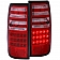 ANZO USA Tail Light Assembly LED Rectangular Clear/ Red Set Of 2 - 311095