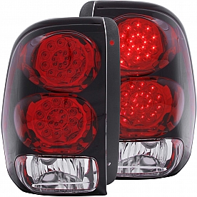 ANZO USA Tail Light Assembly LED&nbsp;Rectangular&nbsp;Clear/ Red&nbsp;Set Of 2 - 311116