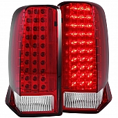 ANZO USA Tail Light Assembly LED&nbsp;Rectangular&nbsp;Clear/ Red&nbsp;Set Of 2 - 311120