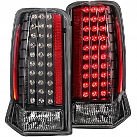 ANZO USA Tail Light Assembly LED&nbsp;Rectangular&nbsp;Clear&nbsp;Set Of 2 - 311121
