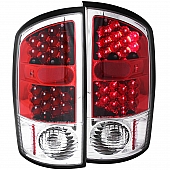 ANZO USA Tail Light Assembly LED&nbsp;Rectangular&nbsp;Clear/ Red&nbsp;Set Of 2 - 311133