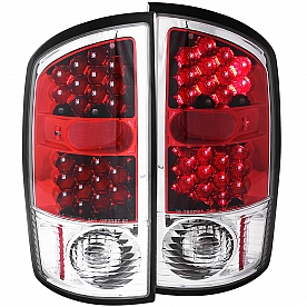 ANZO USA Tail Light Assembly LED&nbsp;Rectangular&nbsp;Clear/ Red&nbsp;Set Of 2 - 311133