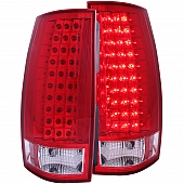 ANZO USA Tail Light Assembly LED&nbsp;Rectangular&nbsp;Clear/ Red&nbsp;Set Of 2 - 311140