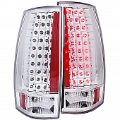 ANZO USA Tail Light Assembly LED&nbsp;Rectangular&nbsp;Clear/ Red&nbsp;Set Of 2 - 311141