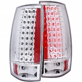 ANZO USA Tail Light Assembly LED&nbsp;Rectangular&nbsp;Clear/ Red&nbsp;Set Of 2 - 311141