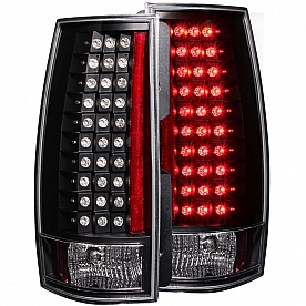 ANZO USA Tail Light Assembly LED&nbsp;Rectangular&nbsp;Clear&nbsp;Set Of 2 - 311142
