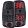 ANZO USA Tail Light Assembly LED Rectangular Smoke Set Of 2 - 311156