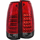 ANZO USA Tail Light Assembly LED&nbsp;Rectangular&nbsp;Red Smoke&nbsp;Set Of 2 - 311157