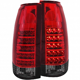 ANZO USA Tail Light Assembly LED&nbsp;Rectangular&nbsp;Red Smoke&nbsp;Set Of 2 - 311157