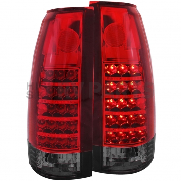 ANZO USA Tail Light Assembly LED Rectangular Red Smoke Set Of 2 - 311157