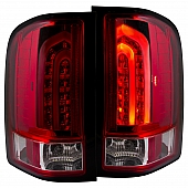 ANZO USA Tail Light Assembly LED&nbsp;Rectangular&nbsp;Clear/ Red&nbsp;Set Of 2 - 311225