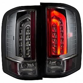 ANZO USA Tail Light Assembly LED&nbsp;Rectangular&nbsp;Smoke&nbsp;Set Of 2 - 311226