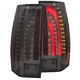 ANZO USA Tail Light Assembly LED&nbsp;Rectangular&nbsp;Smoke&nbsp;Set Of 2 - 311232