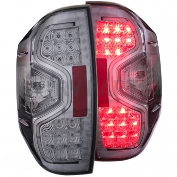 ANZO USA Tail Light Assembly LED Trapezoid Clear Set Of 2 - 311235