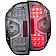 ANZO USA Tail Light Assembly LED Trapezoid Clear Set Of 2 - 311235