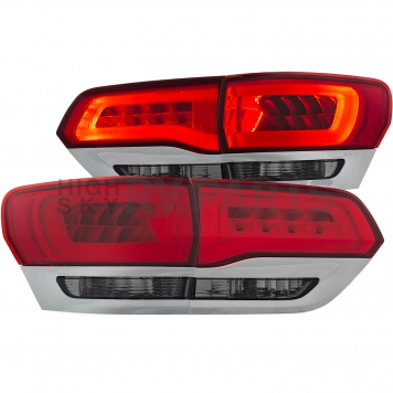 ANZO USA Tail Light Assembly LED Elliptical Red Smoke Set Of 2 - 311251