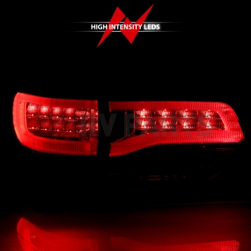 ANZO USA Tail Light Assembly LED Elliptical Red Smoke Set Of 2 - 311251-9