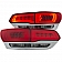 ANZO USA Tail Light Assembly LED Elliptical Red Smoke Set Of 2 - 311251